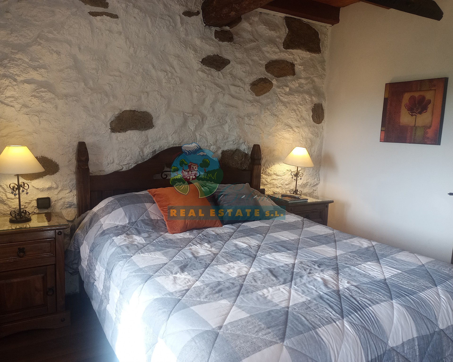 Restored village house with tourist business in Neila de San Miguel. 
